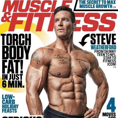 Steve Weatherford on the cover of Muscle & Fitness